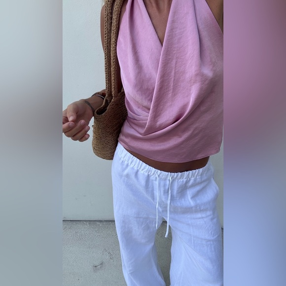 Wilfred Martini Satin Halter Blouse - Picture 3 of 4